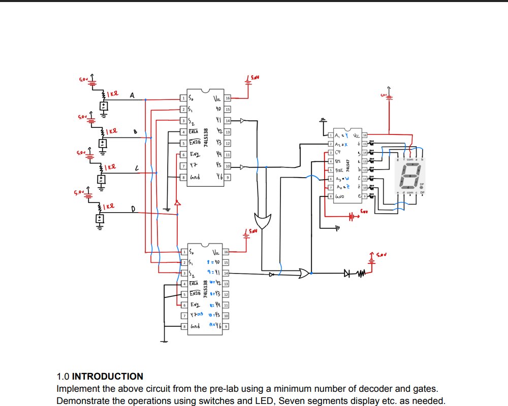 4×16 Decoder + Minterm Display (74LS138) image 1